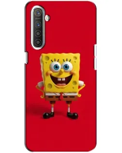 Чохол для Realme XT з картинкою «Спанч Боб на червоному»
