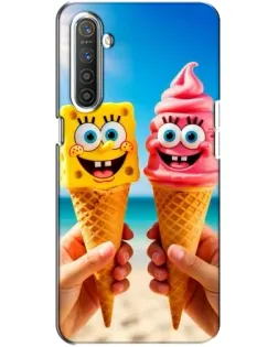 Чохол для Realme XT з картинкою «Спанч Боб морозиво»