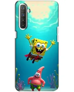 Чехол для Realme XT с картинкой «Спанч Боб под водой»