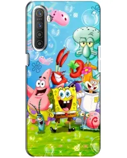 Чехол для Realme XT с картинкой «Губка Боб и друзья»