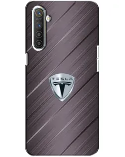 Чохол для Realme XT з картинкою «Металева текстура Tesla»