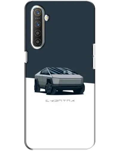 Чохол для Realme XT з картинкою «Сріблястий Cybertruck Tesla»