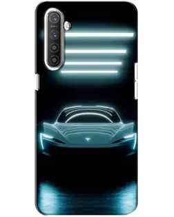Чохол для Realme XT з картинкою «Tesla в неоні»