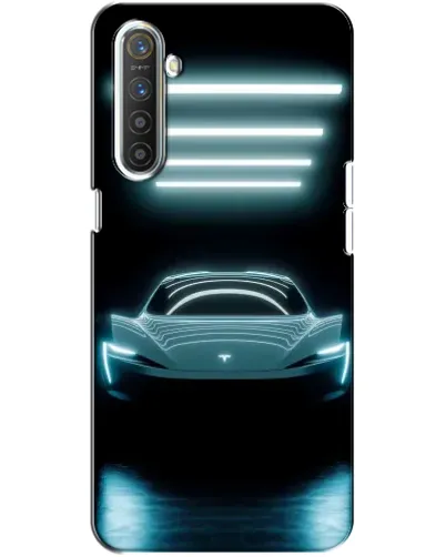 Чохол для Realme XT з картинкою «Tesla в неоні»