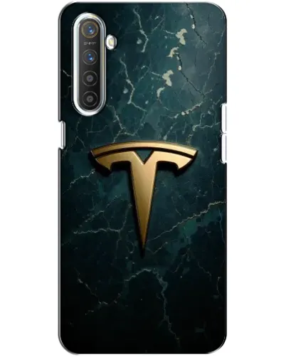 Чохол для Realme XT з картинкою «Мармурова Tesla Gold»
