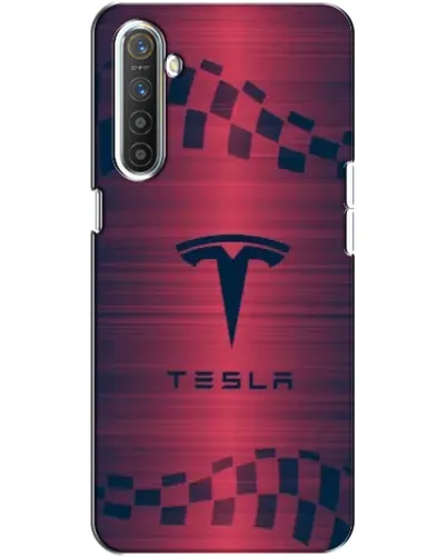 Чохол для Realme XT з картинкою «Тесла червоний карбон»