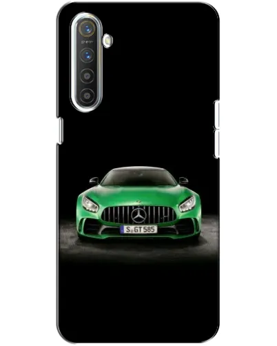 Чехол для Realme XT с картинкой «Mercedes — неоновый лого»