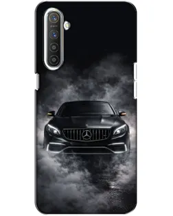 Чехол для Realme XT с картинкой «Mercedes в дыму»