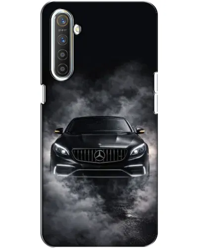 Чехол для Realme XT с картинкой «Mercedes в дыму»