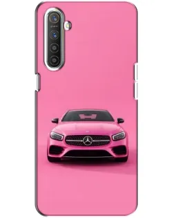 Чехол для Realme XT с картинкой «Розовый Mercedes AMG»