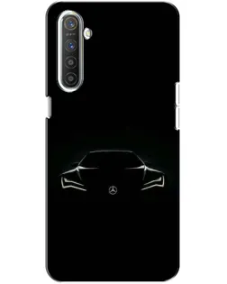 Чехол для Realme XT с картинкой «Mercedes — силуэт авто»