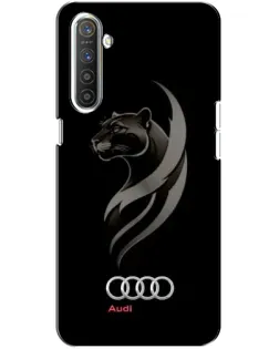 Чехол для Realme XT с картинкой «Графика — пантера и Audi»
