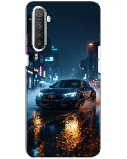 Чехол для Realme XT с картинкой «Ночной город и Audi»