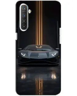 Чохол для Realme XT з картинкою «Lamborghini золоті лінії»