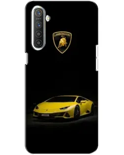Чохол для Realme XT з картинкою «Lamborghini жовтий акцент»