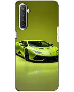 Чохол для Realme XT з картинкою «Салатовий Lamborghini Huracan»