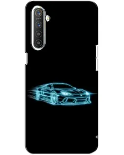 Чохол для Realme XT з картинкою «Неоновий контур Lamborghini»