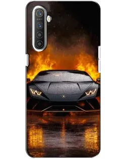 Чохол для Realme XT з картинкою «Lamborghini у вогні»