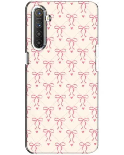 Чехол для Realme XT с картинкой «Розовые бантики Coquette»