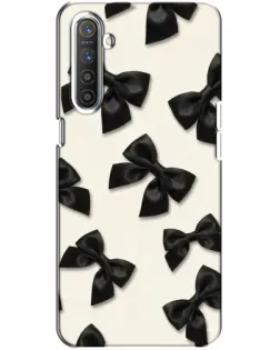 Чехол для Realme XT с картинкой «Черные бантики»