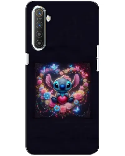 Чехол для Realme XT с картинкой «Stitch в цветах»