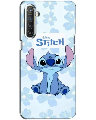 Чехол для Realme XT с картинкой «Stitch среди цветов»