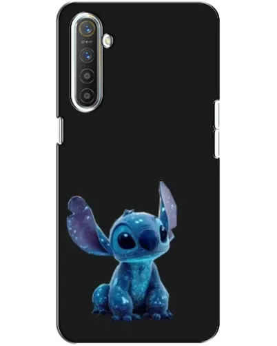 Чехол для Realme XT с картинкой «Стич на черном»