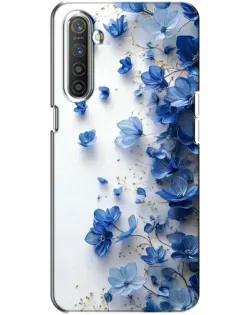 Чохол для Realme XT з картинкою «Блакитний квітковий каскад»