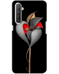 Чохол для Realme XT з картинкою «Срібна фантазійна квітка»