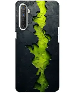 Чохол для Realme XT з картинкою «Салатовий розлом скелі»