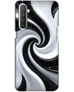 Чохол для Realme XT з картинкою «Чорно-біла спіраль»