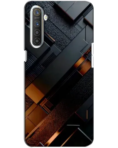Чохол для Realme XT з картинкою «Чорні геометричні блоки» Чохол для Realme XT з картинкою «Чорні геометричні блоки»