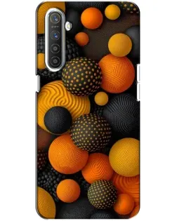 Чохол для Realme XT з картинкою «Об'ємні помаранчеві сфери»