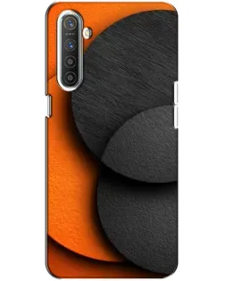 Чохол для Realme XT з картинкою «Геометрія помаранчевих кіл»
