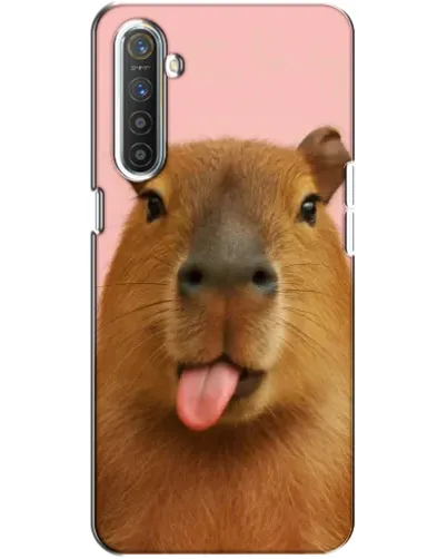 Чохол для Realme XT з картинкою «Капібара з язиком»