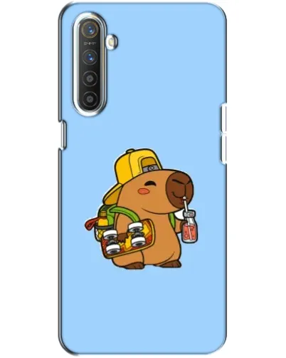 Чохол для Realme XT з картинкою «Капібара на скейті»