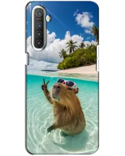Чохол для Realme XT з картинкою «Капібара на морі»