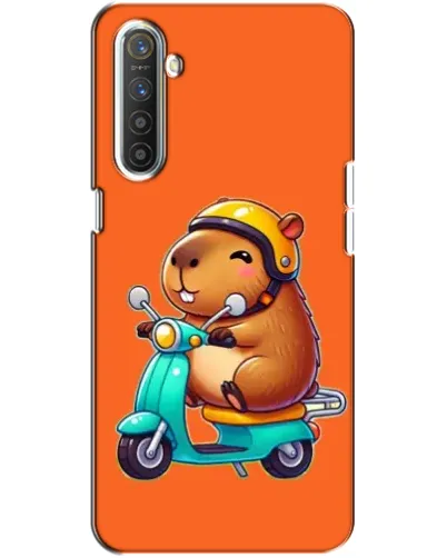 Чохол для Realme XT з картинкою «Капібара на скутері»