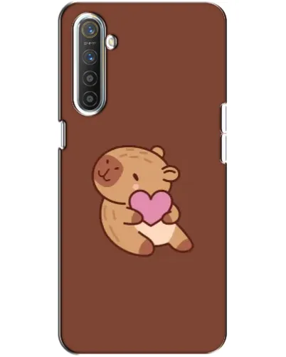 Чохол для Realme XT з картинкою «Капібара з серцем»