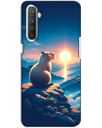 Чохол для Realme XT з картинкою «Захід сонця з капібарою»