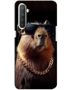 Чохол для Realme XT з картинкою «Капібара золотий ланцюг»