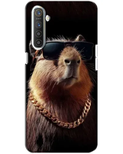 Чохол для Realme XT з картинкою «Капібара золотий ланцюг»