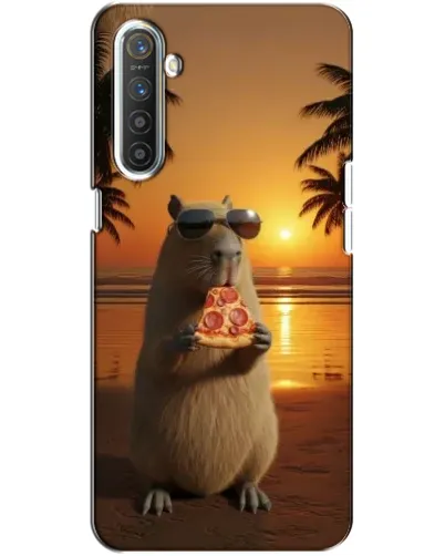 Чохол для Realme XT з картинкою «Капібара з піцою»