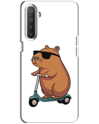 Чохол для Realme XT з картинкою «Капібара на самокаті»