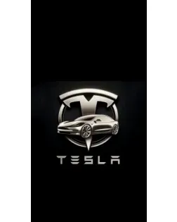 Чехол для RealMe с картинкой «Tesla — серебристое авто»