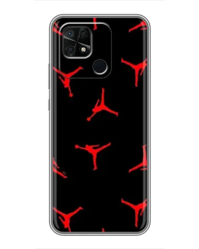 Чохол для Xiaomi Redmi 10C з картинкою «Jordan Red Pattern»