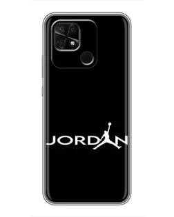 Чохол для Xiaomi Redmi 10C з картинкою «Jordan White Logo»