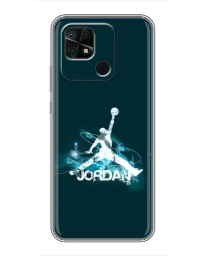 Чохол для Xiaomi Redmi 10C з картинкою «Jordan Blue Fire»