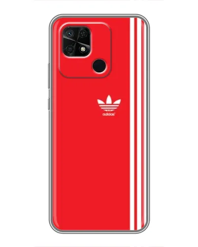 Чохол для Xiaomi Redmi 10C з картинкою «Червоний мінімалізм Adidas»