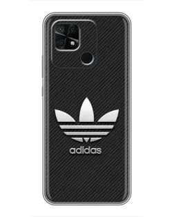 Чохол для Xiaomi Redmi 10C з картинкою «Adidas Карбонова текстура»